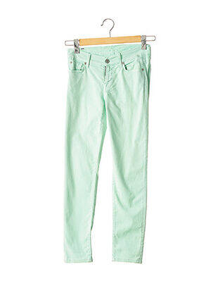 Pantalon slim skinny taille normale vert 7 FOR ALL MANKIND femme