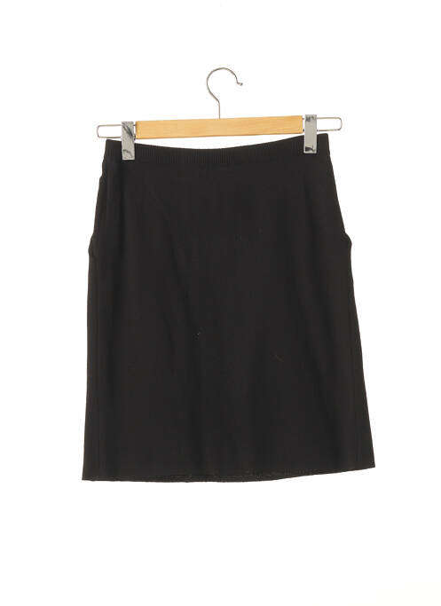 Jupe mi-longue noir CARINE pour femme