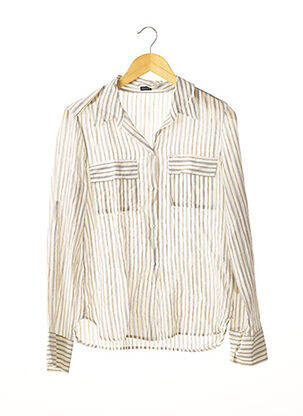 Chemisier coupe droite manches longues beige JOSEPH femme