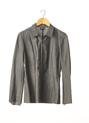 Veste casual col chemisier gris EV femme
