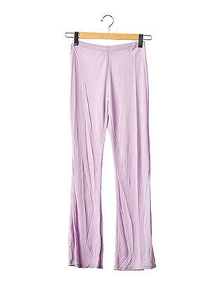 Pantalon droit stretch violet LEA ROME femme