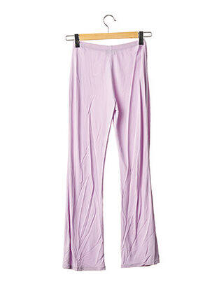Pantalon droit stretch violet LEA ROME femme