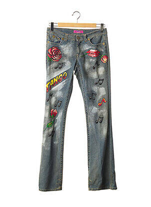 Jeans bootcut sélection denim taille basse bleu ANGELO MARANI femme