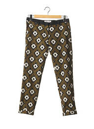 Pantalon droit stretch taille normale marron MONOCROM femme