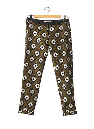 Pantalon droit stretch taille normale marron MONOCROM femme