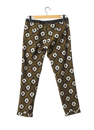 Pantalon droit stretch taille normale marron MONOCROM femme