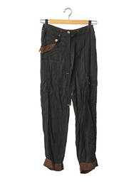 Pantalon droit taille haute taille haute noir BRANDEEZ femme