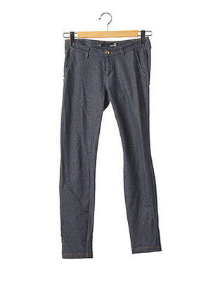 Pantalon 7/8 stretch taille basse bleu LOVE MOSCHINO femme
