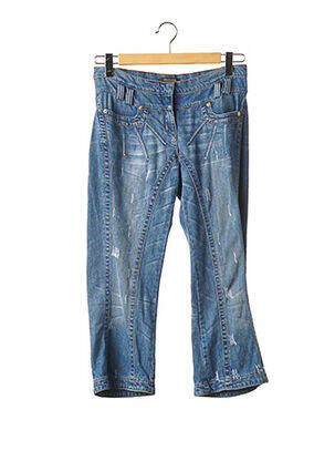 Pantacourt stretch taille basse bleu ROBERTO CAVALLI femme