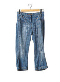 Pantacourt coupe droite taille basse bleu ROBERTO CAVALLI femme