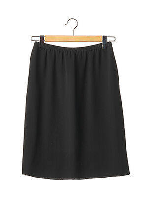 Jupe mi-longue taille élastique noir FRANK USHER femme