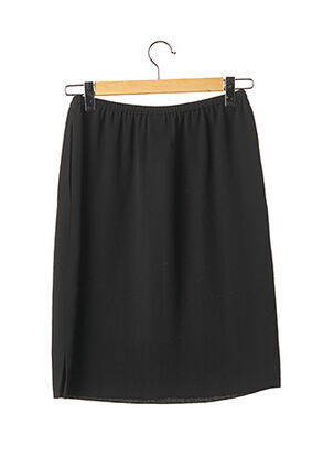 Jupe mi-longue taille élastique noir FRANK USHER femme