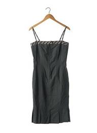 Robe mi-longue doublure fines bretelles gris GEORGES RECH femme
