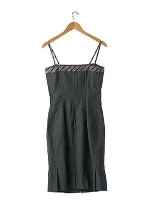 Robe mi-longue doublure fines bretelles gris GEORGES RECH femme