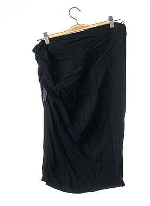 Jupe mi-longue fermeture zip latéral bleu LANVIN femme