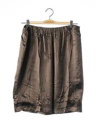 Jupe mi-longue taille élastique marron LANVIN femme