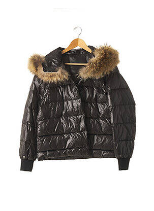 Doudoune poches a capuche noir INTUITION femme