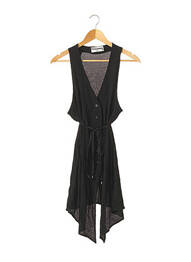Gilet sans manche fermeture boutonnée sur le devant noir MIMSY femme