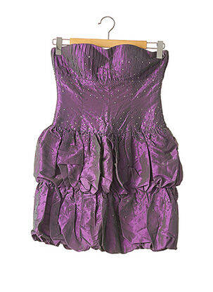 Robe mi-longue sans manche sans manche violet NOLY FUENTES femme
