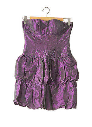 Robe mi-longue violet NOLY FUENTES pour femme