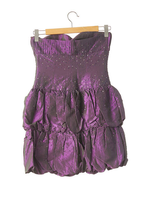 Robe mi-longue violet NOLY FUENTES pour femme