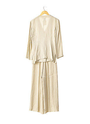 Ensemble pantalon coupe fluide beige STATE OF CLAUDE MONTANA femme