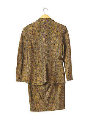 Ensemble jupe fermeture zippée sous rabat avec crochet marron IRIE femme