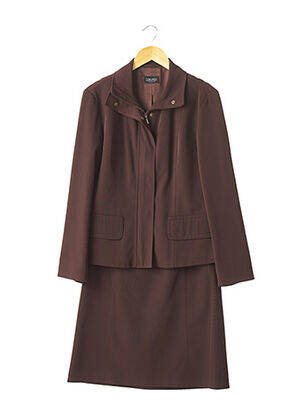Ensemble jupe coupe cintrée marron LAUREL femme