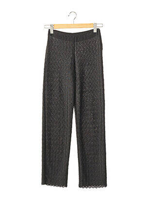 Pantalon droit stretch taille basse noir SANS MARQUE femme