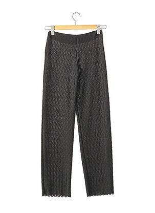 Pantalon droit stretch taille basse noir SANS MARQUE femme