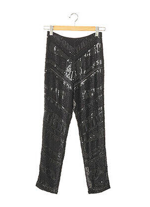 Pantalon slim taille haute taille haute noir REEM ACRA femme