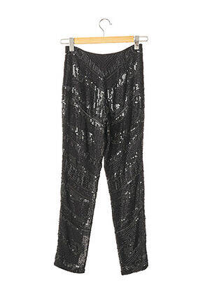 Pantalon slim taille haute taille haute noir REEM ACRA femme