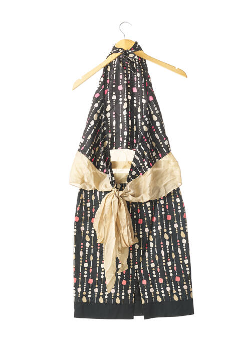 Ensemble jupe fermeture zippée sous rabat avec crochet noir PAULE KA femme
