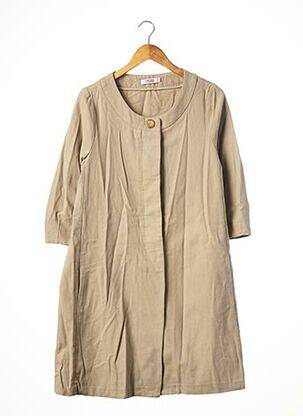 Manteau long poches sans capuche beige COMPTOIR DES COTONNIERS femme