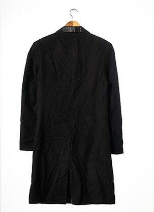 Manteau long coupe cintrée sans capuche noir MONTGOMERY femme