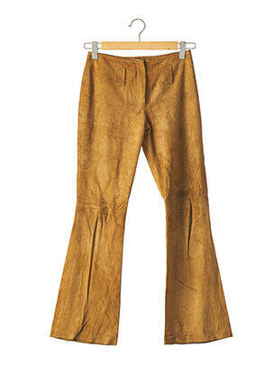Pantalon flare stretch taille haute marron SHANA MOON femme