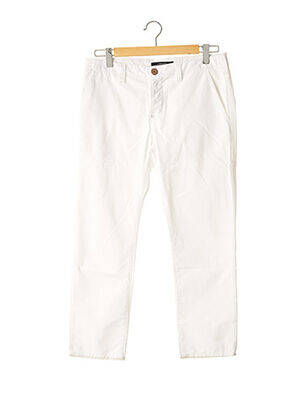 Pantalon 7/8 tissage popeline taille basse blanc J BRAND femme