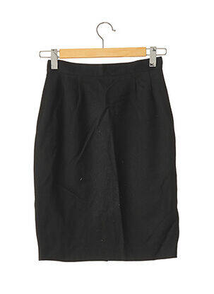 Jupe mi-longue taille à pinces noir JACQUES D'ARS femme