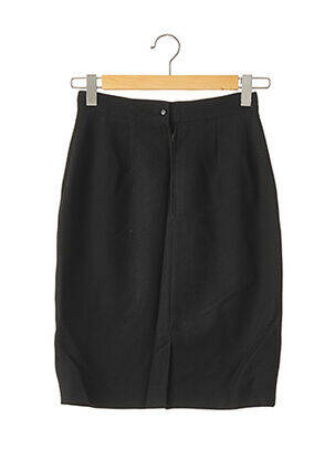 Jupe mi-longue taille à pinces noir JACQUES D'ARS femme