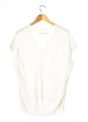 Pull tissage chiné manches courtes beige ALLSAINTS femme
