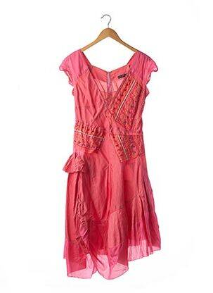 Robe mi-longue sans manche sans manche rose MARITHE & FRANCOIS GIRBAUD femme