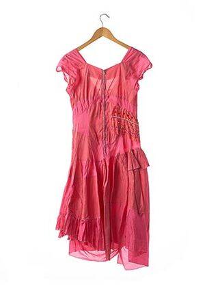 Robe mi-longue sans manche sans manche rose MARITHE & FRANCOIS GIRBAUD femme