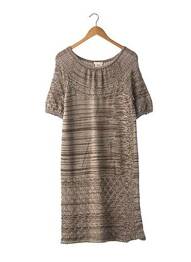 Robe pull coupe droite manches courtes gris #OOTD femme