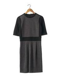 Robe mi-longue fermeture zippée au dos manches courtes gris JOSEPH femme