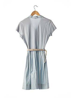 Robe mi-longue manches courtes manches courtes bleu PASCAL MILLET femme