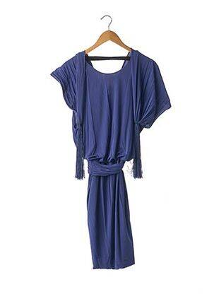 Robe mi-longue sans manche sans manche bleu PAULE KA femme