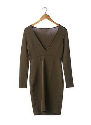 Robe pull col v manches longues vert BARBARA BUI femme