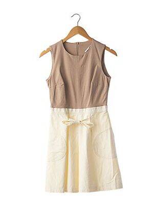 Robe courte sans manche sans manche beige PAULE KA femme