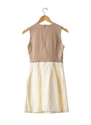 Robe courte sans manche sans manche beige PAULE KA femme