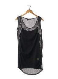 Robe courte sans manche sans manche noir THE KOOPLES femme